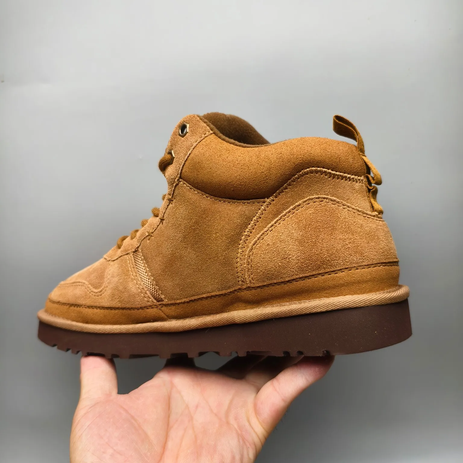 💰600 UGG sheepskin all-in-one snow boots 4054 lace-up sports and casual boots Color: Maroon Black Size: 39-45